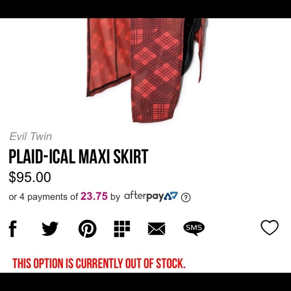 Evil Twin Plaid Maxi Skirt - Picture 3 of 9